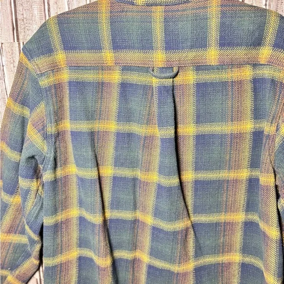Orvis Plaid Shirt Jacket in Yellow and Blue - Picture 14 of 14